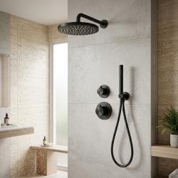 aquanello-eternal-built-in-thermostatic-shower-set-matte-black-30cm